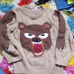 H and M bear sweater (4-6)